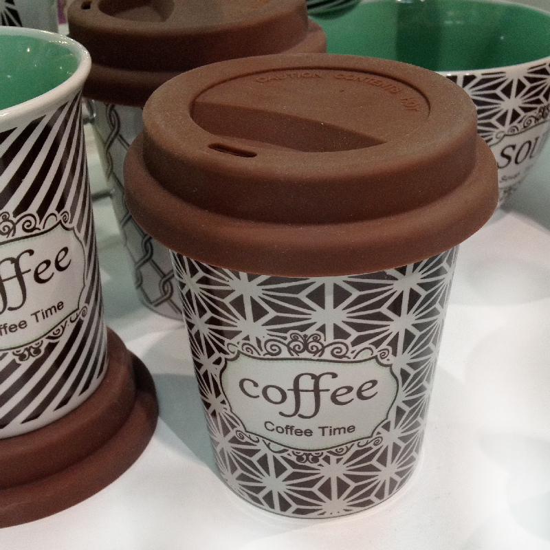 Decorated coffee mugs to go